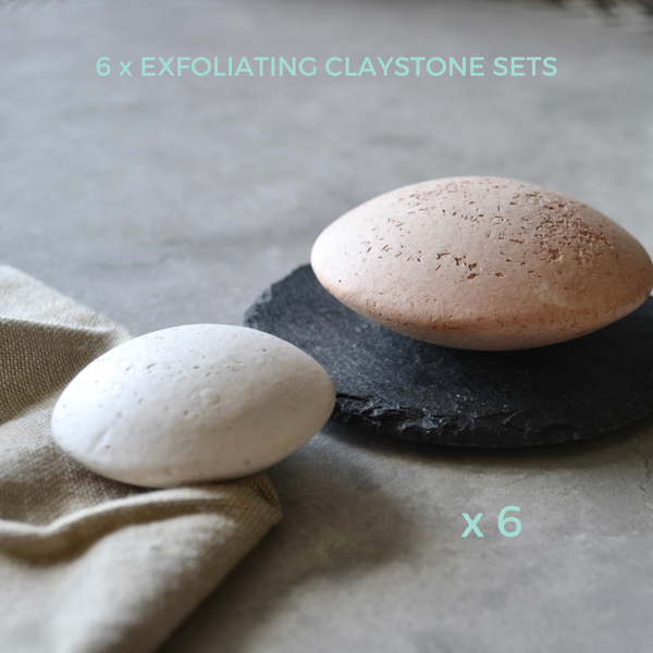 6 x Clay Stone Sets – With Black Slate bases