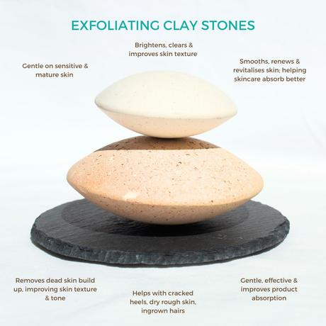 12 x Clay Stone Sets – With Black Slate Bases