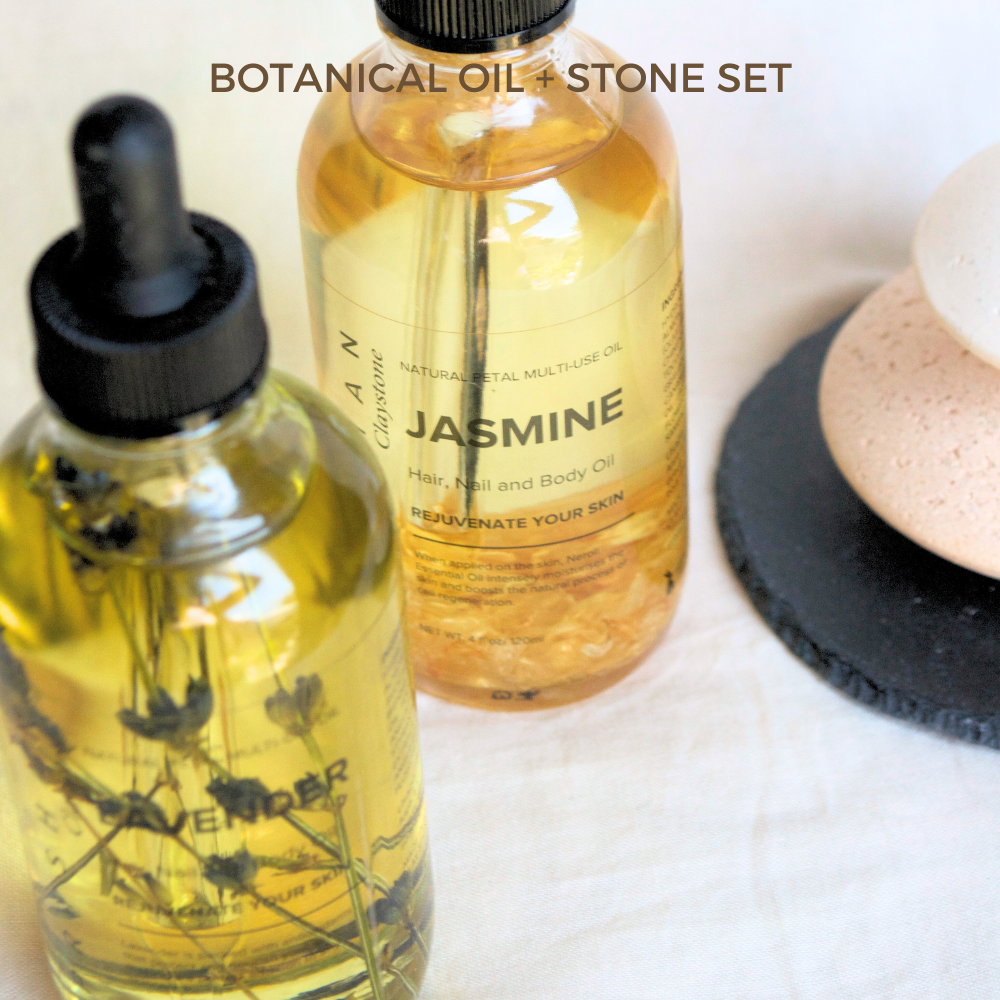 Botanical Oil +Stone Set
